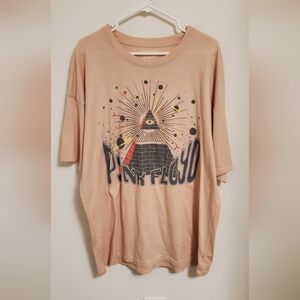 American Eagle Outfitters Pink Graphic Pink Floyd Tee Oversized Size L/XL